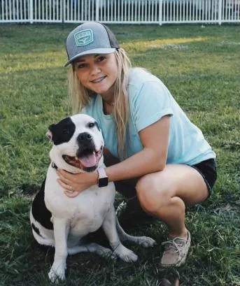 Darbie Kramer with her beloved pet